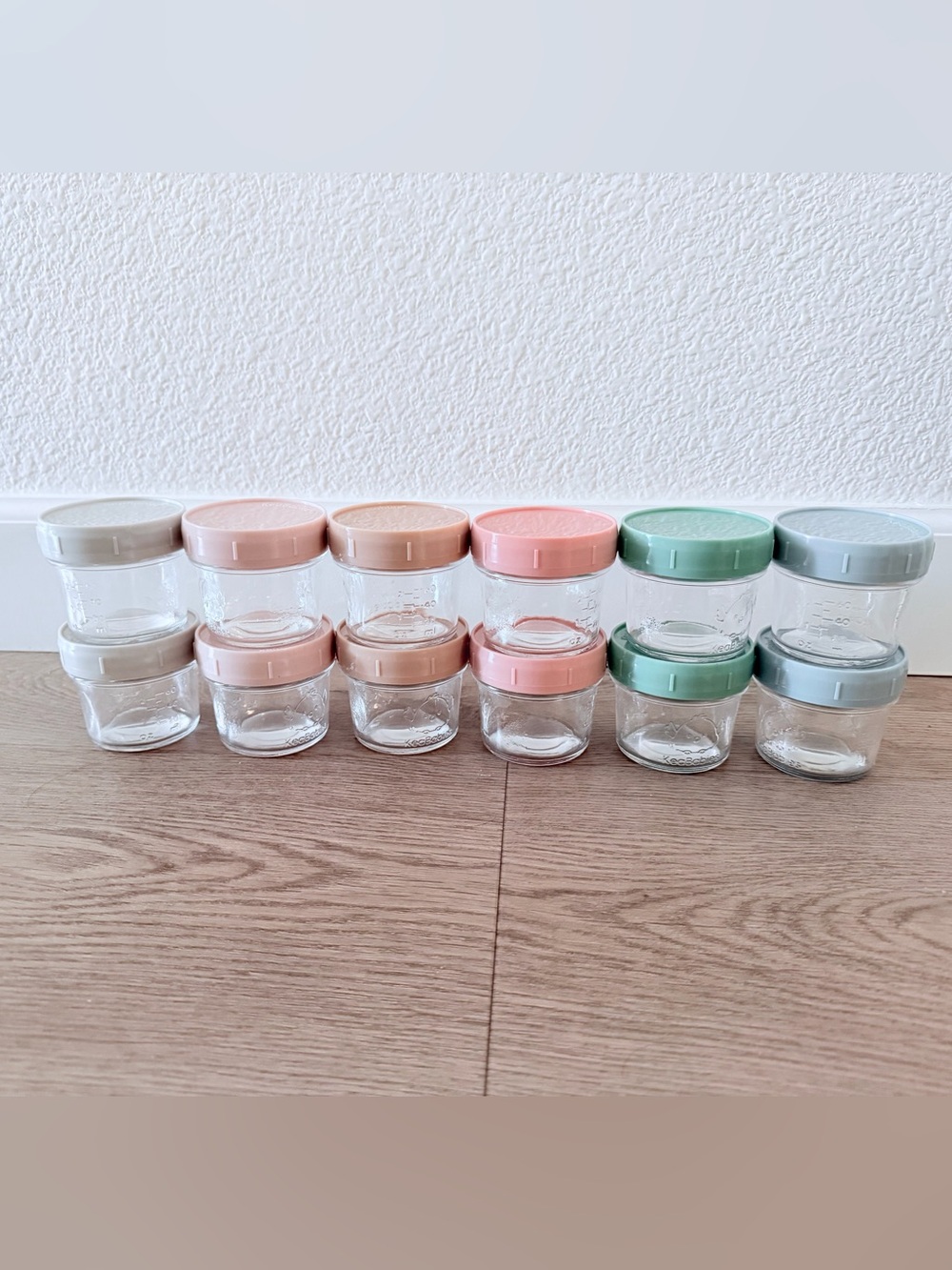 Keababies 12pk 4oz Glass Food Container with Lid
